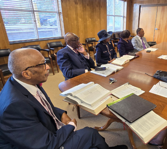 students studying the word